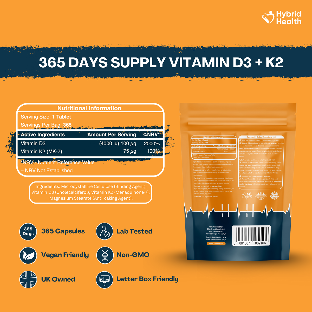 Vitamin D3 + K2