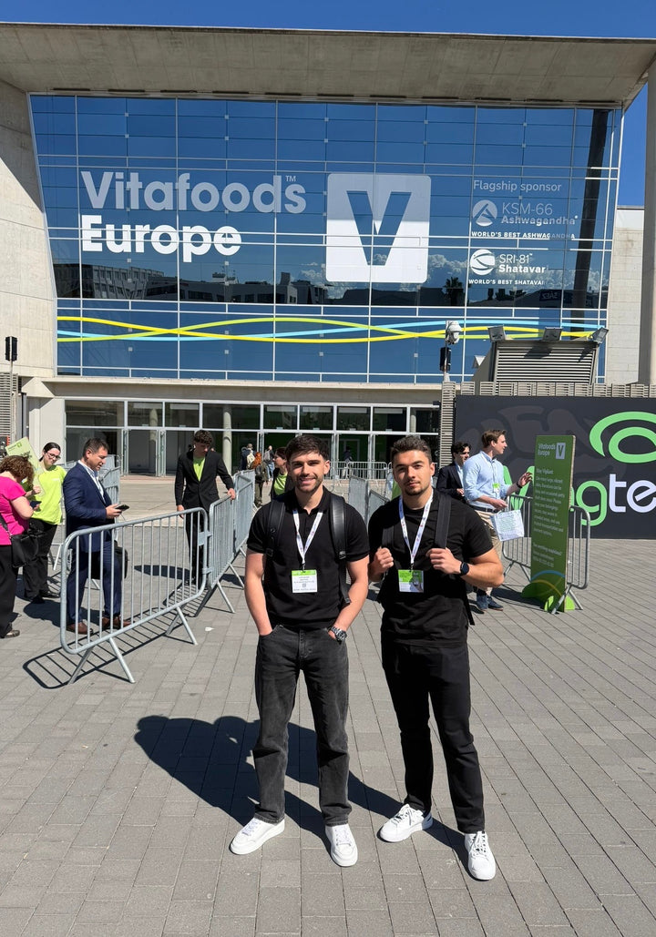 Founders Luke & Seb attending VitaFoods - Europe's largest health & wellness exhibition.